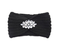 European And American Diamond Knitted Headband Ear Protector