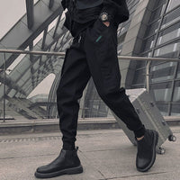 Mens Fleece-Lined Extra-Thick Slim-Fit Cargo Pants With Drawstring Hems