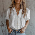 Spliced Lightweight Short-sleeve Chic Top