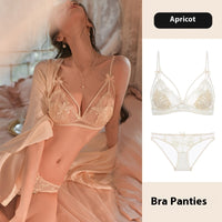 Thin Bra French Pure Lace Without Steel Ring Suit