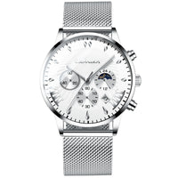 Men's Fashion Imitation Three-eye Waterproof Quartz Watch