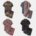 Men's Fashion Printed Short Sleeve Shirt Outfit