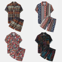 Men's Fashion Printed Short Sleeve Shirt Outfit