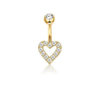 Personalized Zircon Butterfly Round Belly Button Ring