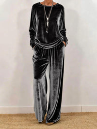 Stylish Minimalist And Relaxed Fit Womens Long Sleeve Set