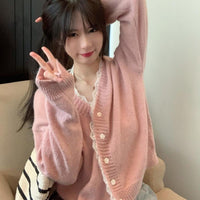 Autumn Short Sweater Women's Design Sense Lace Cardigan Coat