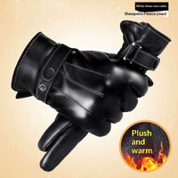 Genuine Leather Gloves With Fleece Lining For Extra Warmth And Waterproof Protection