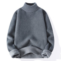 Men's Half Turtleneck Sweater Winter Solid Color Warm