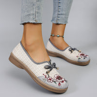 Flying Woven Ethnic Style Cloth Shoes Linen Flat
