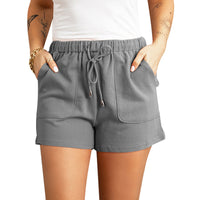 Women's High Waist Straight Drawstring Loose Casual Shorts