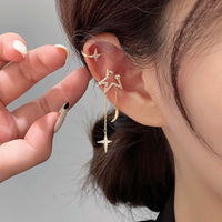 FashionIntegrated Moon And Star Long Earrings