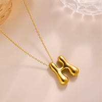 New Titanium Steel 18K Gold-Plated 26-Letter Necklace For Women