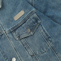 Embroidered Letters Denim Clothes Jacket Men's Trendy Punk