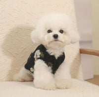 New Warm Lamb Wool Flower Dog Sweater