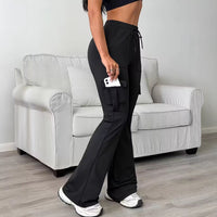 Women's High-waist Drawstring Work Pants