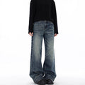 Men's American-style Retro Blue Loose Straight Jeans