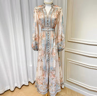 Printed Long-sleeve Dress For Women
