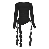 Womens Fashionable Sexy Sheer Slim-Fit T-Shirt