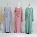 Middle East Dubai Turkey Solid Color Dress Leisure