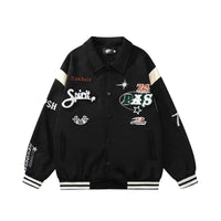 Men's Flocking Embroidered Letter Jacket