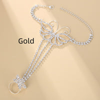 Bohemian Butterfly Water Diamond Foot Chain Female