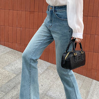 Women's Blue Jeans Autumn Slimming Mop