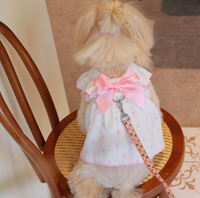 Pet dress-Love-Black-L-Cotton yarn-1 piece