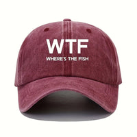 All-match Fashion Printing WTF Washed Baseball Cap Warm-keeping And Cold-proof