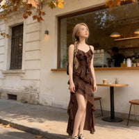 Women's Summer Irregular Flirty Long Skirt Holiday-Style Skirt