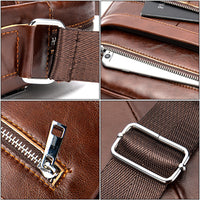 Men's Leather Messenger Bag Vintage Casual First Layer Cowhide