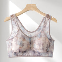 Women's Middle-aged And Elderly Vest Plus Size Comfort Mesh Wireless Bra