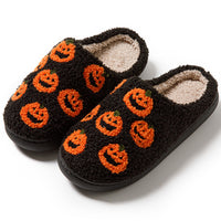 Pumpkin Printed Halloween Slippers For Women