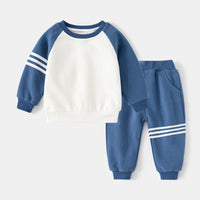 Boys' Patchwork Sleeve Bars Sweater