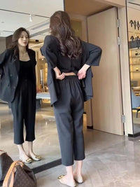 Women's Stylish And Elegant Suit Set Formal Pants And Casual Jacket