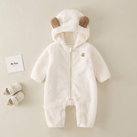 Baby Autumn And Winter Jumpsuit Double-sided Velvet Thermal Cotton-padded Clothes
