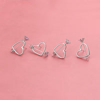 Niche, Minimalist Heart-shaped Earrings