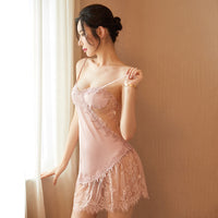 Sexy Pajama lace water soluble splicing nightdress