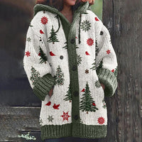 Womens 3D Printed Casual Hooded Cape