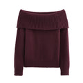 Women's One-shoulder Long-sleeve Sweater