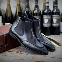 Martin Boots Men's High Top Shoes Cowhide Pointed Boots