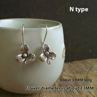 Homemade Sterling Silver Earrings Eardrop Silver Accessories Silver Ear Hook