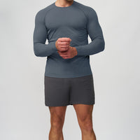 Mens Quick-Dry Breathable Long-Sleeve Sports And Fitness T-Shirt
