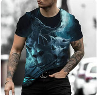 Retro 3D Animal Print Men's Short-sleeved T-shirt