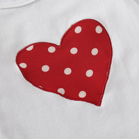Baby's Long Sleeve heart Romper