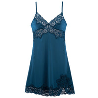 Lace deep V backless nightdress