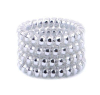 High Elasticity Electric Coil Bright Silver Hair Rope
