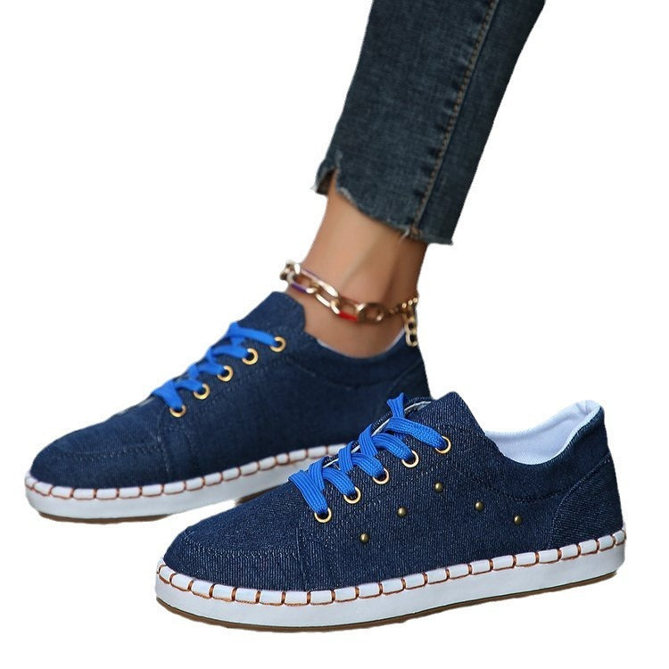 Large Size Canvas Shoes Women's Outer Wear Pumps Comfortable All-matching