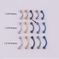 316L Medical Stainless Steel Spherical Eyebrow Nail Eyebrow Ring