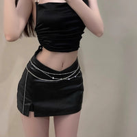 Hot Girl Style Silver Multi-layer Tassels Waist Chain