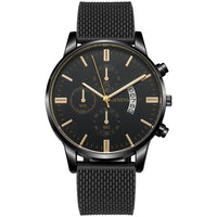 Mens Watch Fake Three-Subdial Six Hands Calendar Casual Fashionable Business Quartz